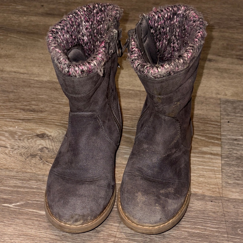 Gray Girls Boots
